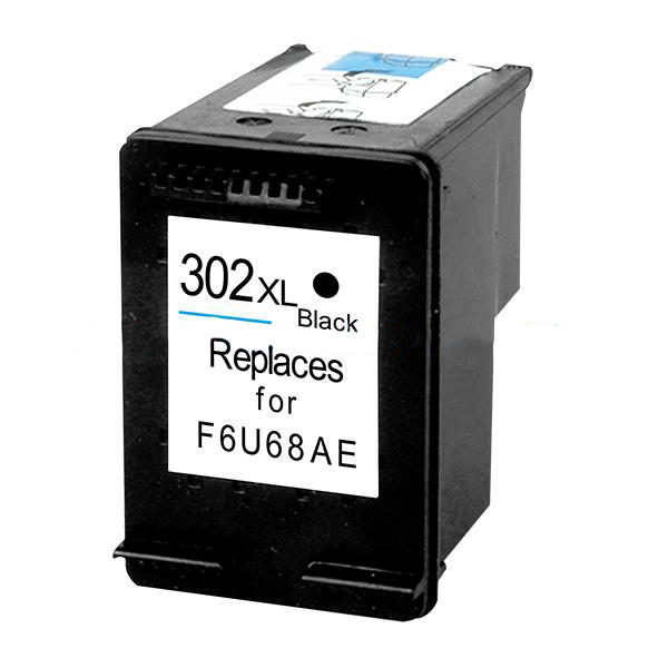 Value Remanufactured HP F6U68AE High Capacity Black Ink Cartridge HP 302XL
