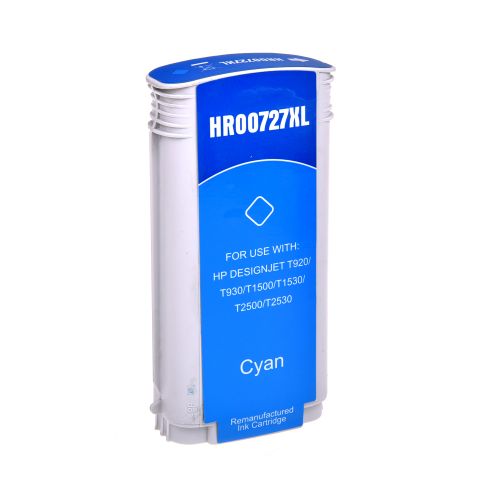 Value Remanufactured HP 727C Cyan Wide Format Ink Cartridge B3P19A