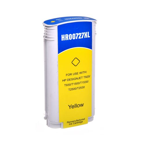 Value Remanufactured HP 727Y Yellow Wide Format Ink Cartridge B3P21A