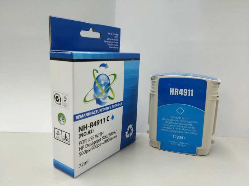 Value Compatible HP Designjet 500 Cyan Ink C4911A Cartridge No 82