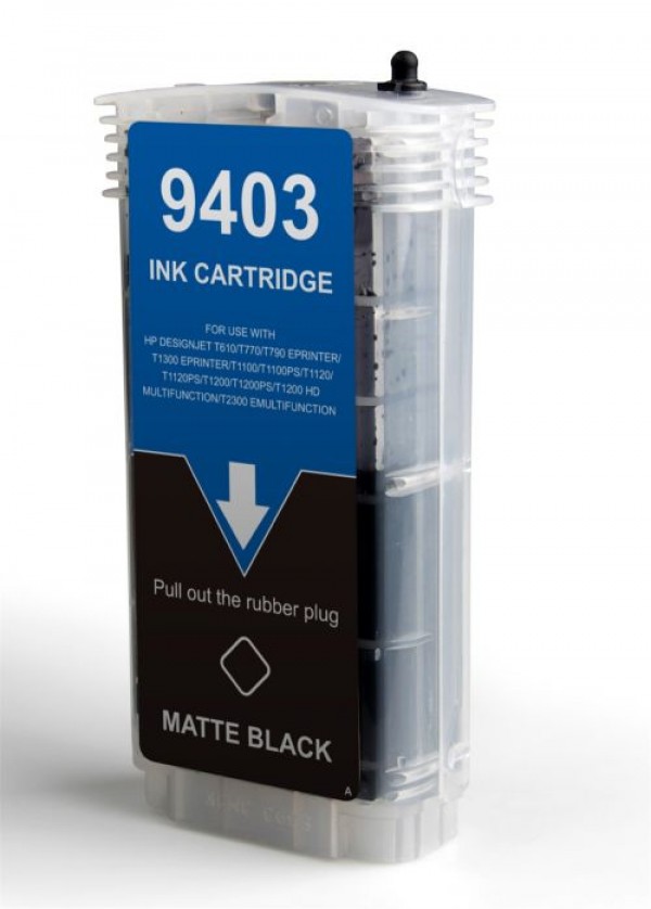Value Remanufactured HP Designjet T610 C9403A High Yield Matt Black Ink No 72