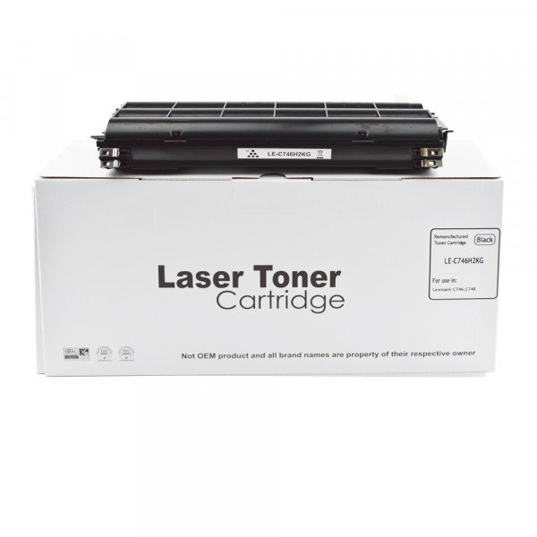 Value Remanufactured Lexmark C746 High Yield. Black Toner C746H2KG X746H1KG