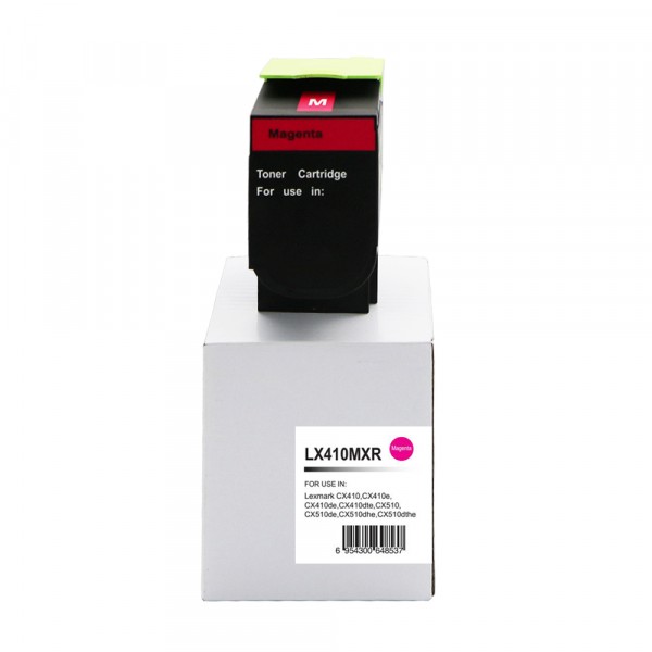 Value Remanufactured Lexmark CX410 High Yield Magenta Toner 80C2HM0 802HM