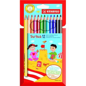 Stabilo Trio Thick Colouring Pencils [Pack of 12]