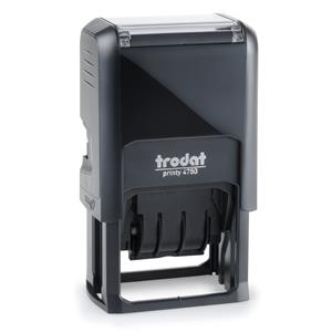 Trodat 4750/L2 Eco Self Inking Word and Date Stamp RECEIVED 39x23mm Blue/Red Ink - 139923