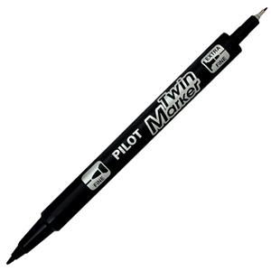 Pilot BeGreen Twin Permanent Marker Fine Black [Pack of 10]