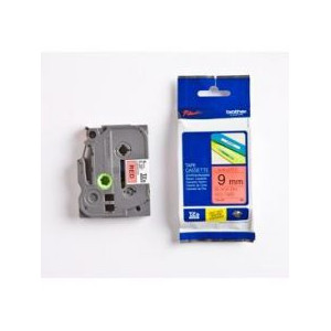 Brother TZE421 Black on Red 8m x 9mm Gloss Tape