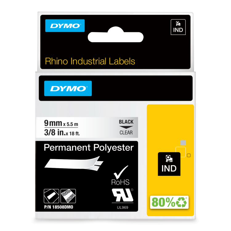 Dymo 18508 9mm Polyester Tape alternative image 1