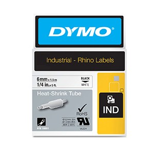 Dymo 18051 6mm White Heat Shrink Tube - S0718260