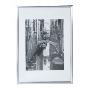 Photo Album Co Certificate/Photo Frame A4 Plastic Frame Plastic Front Silver - A4MARSIL-NG