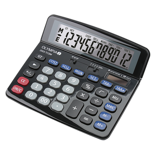 Olympia 2503 Desk Calculator 12-Digit Black