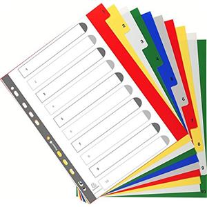 Exacompta 10 Part Printed Polypropylene Index A4 Extra Wide