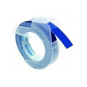 Dymo S0898140 White on Blue Embossing Tape