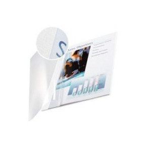 Leitz Softcover Linen Finish 7mm Cover Boards Clear and White [Pack of 10]