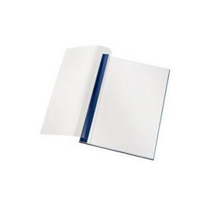 Leitz Softcover Linen Finish 10.5mm Cover Boards Clear and Blue [Pack of 10]
