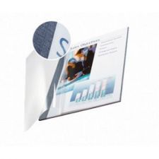 Leitz Softcover Linen Finish 14mm Cover Boards Clear and Blue [Pack of 10]