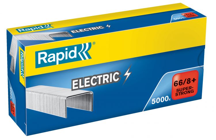 Rapid SuperStrong Staples 66/8 Electric [Pack of 5000]