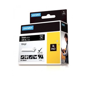 Dymo 1805437 9mm White on Black alternative image 1