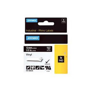 Dymo 1805435 12mm White on Black alternative image 1