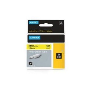 Dymo 1805444 24mm Yellow Heat Shrink Tube alternative image 1