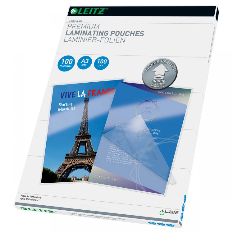Leitz 74870000 A3 UDT iLAM 2x100 Micron Pouch [Pack of 100]