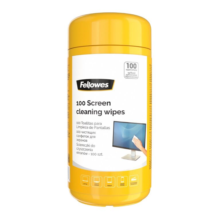 Fellowes Screen Cleaning Wipes [Tub of 100]