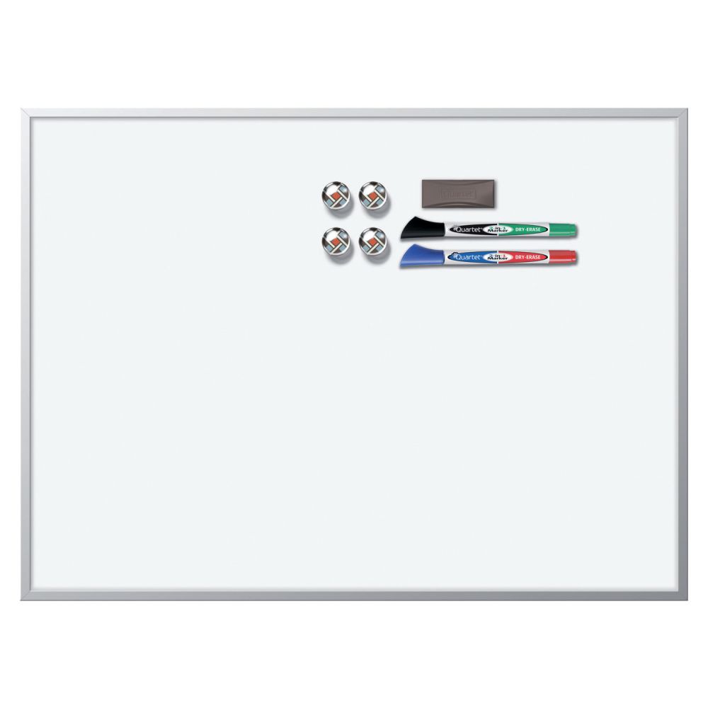 Rexel Magnetic Dry Erase Whiteboard with Aluminium Frame 430x585mm alternative image 1