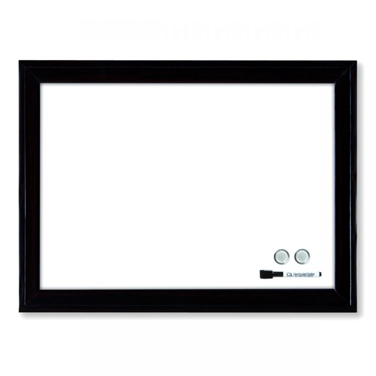 Nobo Magnetic Dry Erase Whiteboard Black plastic Frame 430x585mm
