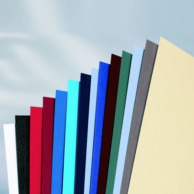GBC 46700E LeatherGrain A4 Binding Covers Black [Pack of 50]