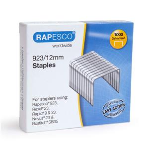 Rapesco 923/12mm Galvanised Staples [Pack of 1000]
