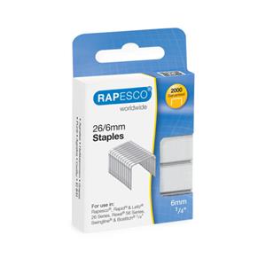 Rapesco 26/6mm Galvanised Staples Retail Pack [Pack of 2000]