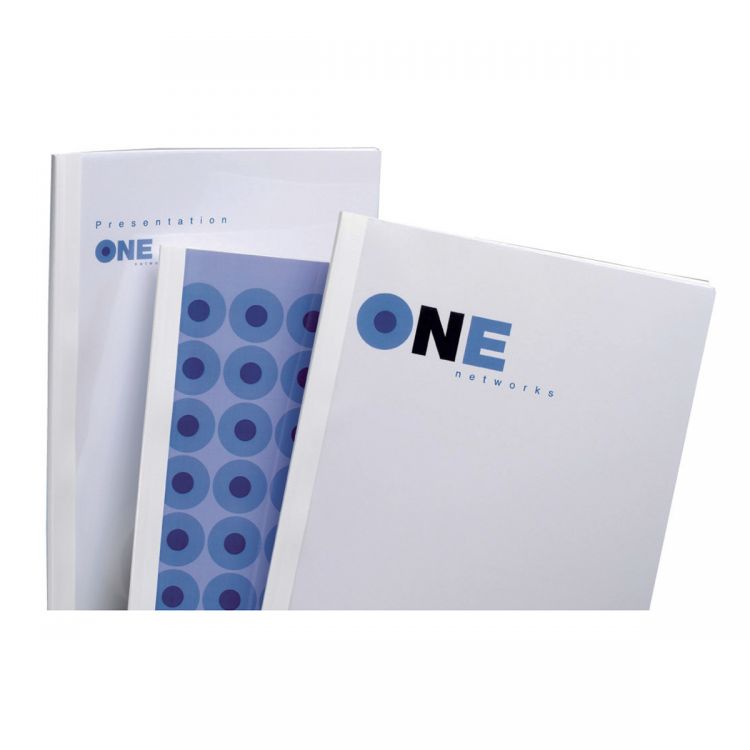 GBC IB370052 Standard White ThermaBind Cover A4 8mm [Pack of 100]