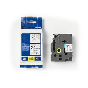 Brother TZE-SE5 24mm Black on White Security Tape