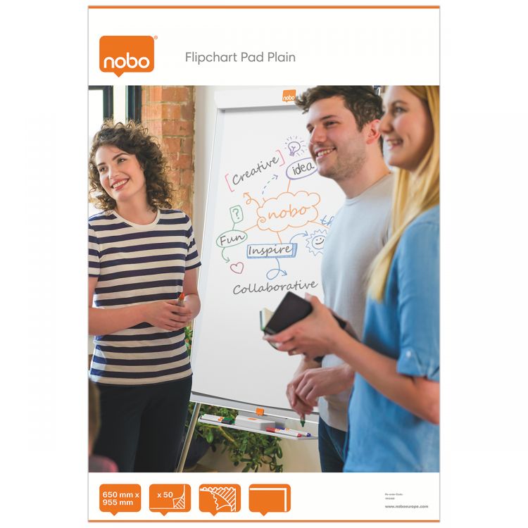 Nobo Flipchart Pad 50 Page 650x960mm [Pack of 5]