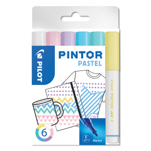 Pilot Pintor Fine Paint Markers Pastel Colours [Pack of 6]