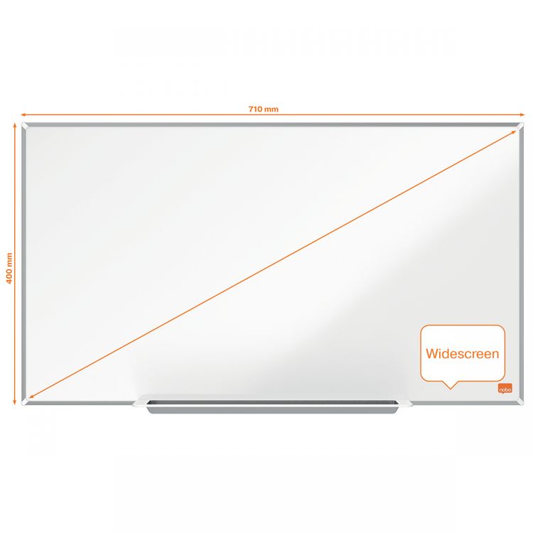 Nobo Impression Pro 710x400mm Widescreen Nano-Clean Magnetic Whiteboard