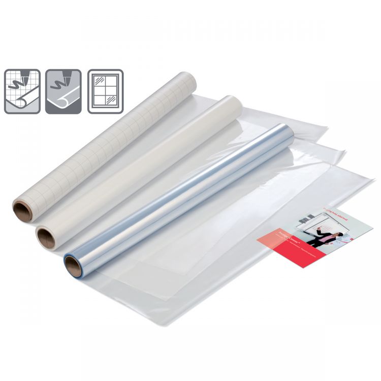 Nobo Instant Whiteboard White Gridded Dry Erase Sheets 600x800mm