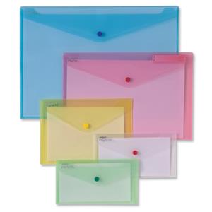 Snopake Polyfile Wallet File DL Classic Assorted [Pack of 5]