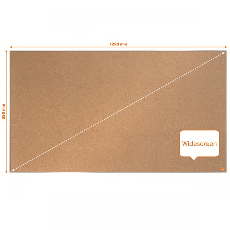 Nobo Impression Pro 1220x690mm Widescreen Cork Notice Board