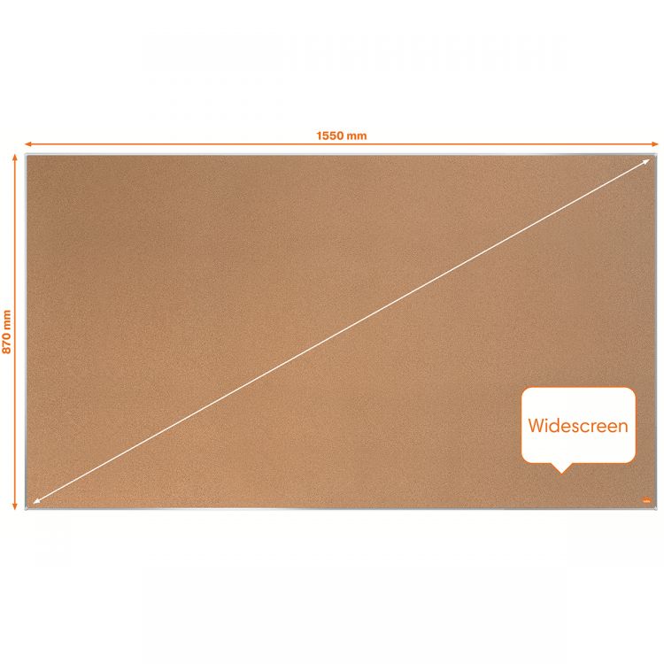 Nobo Impression Pro 1550x870mm Widescreen Cork Notice Board