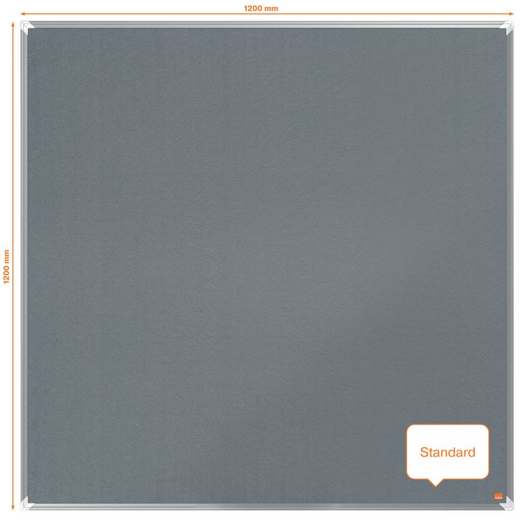 Nobo Premium Plus Grey Felt Notice Board 1200x1200mm