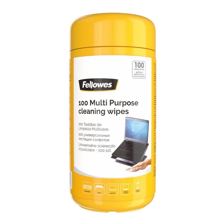 Fellowes Multi Purpose Cleaning Wipes [Pack of 100]