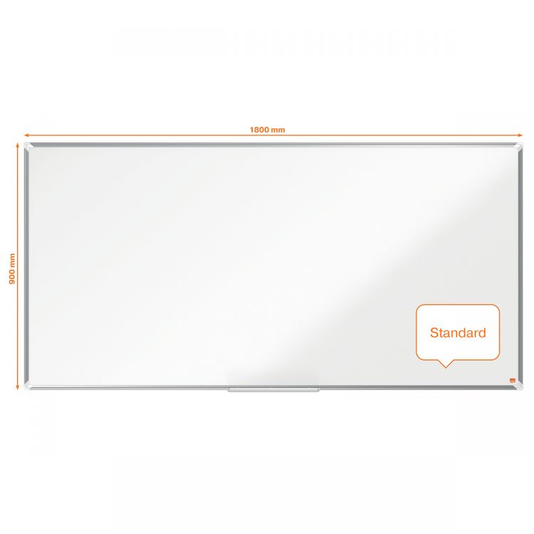 Nobo Premium Plus Steel Magnetic Whiteboard 1800x900mm