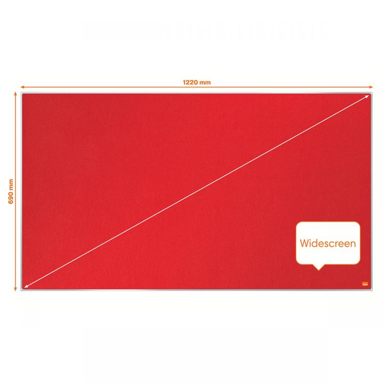 Nobo Impression Pro 1220x690mm Widescreen Red Felt Notice Board
