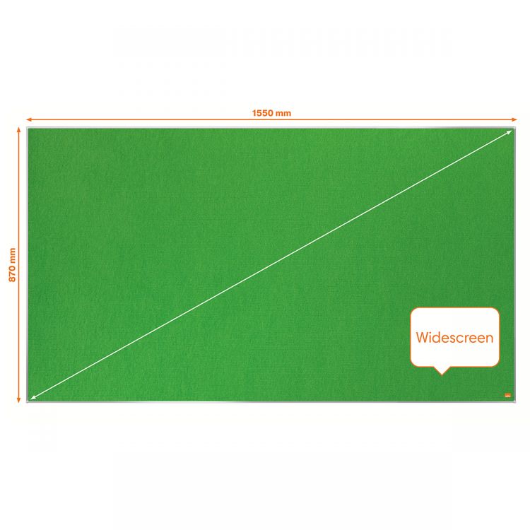 Nobo Impression Pro 1550x870mm Widescreen Green Felt Notice Board