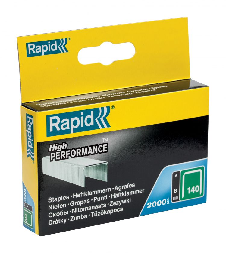 Rapid Number 140 Flatwire 8mm Staples [Pack of 2000]
