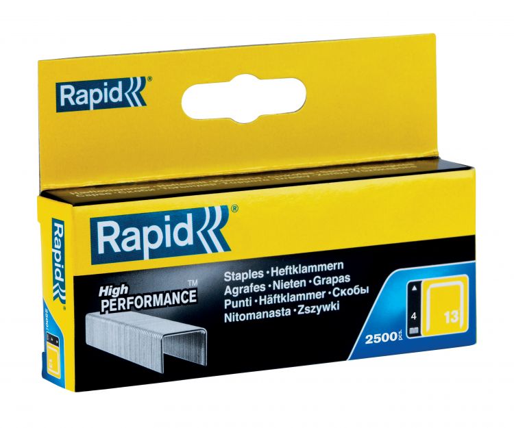 Rapid Number 13 Finewire 4mm Staples [Pack of 2500]