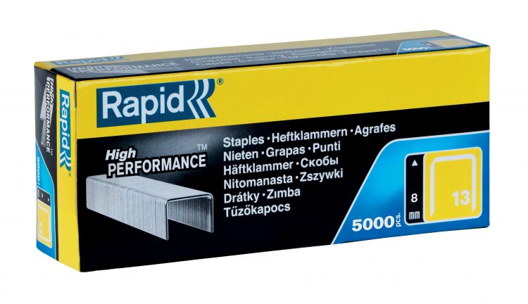 Rapid Number 13 Finewire 8mm Staples [Pack of 5000]