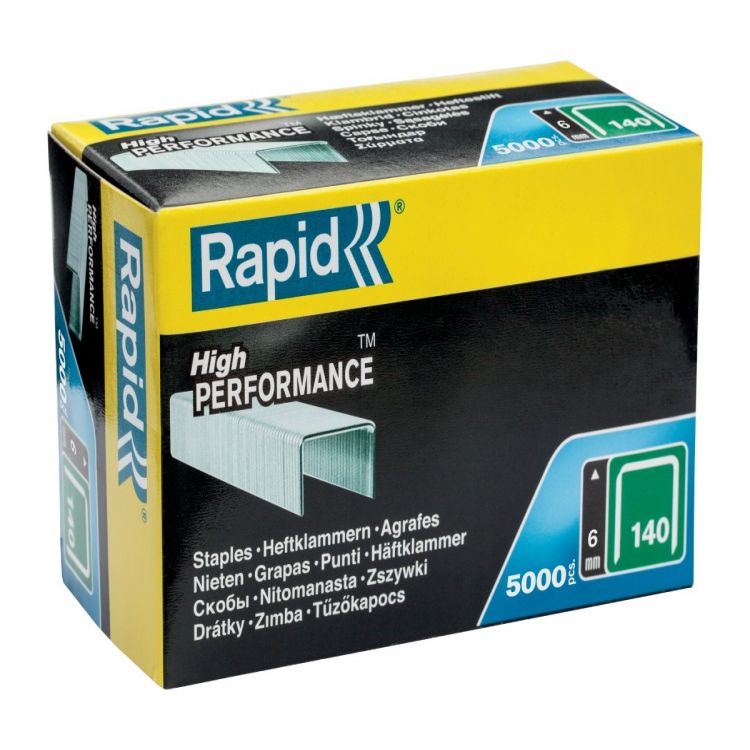 Rapid Number 140 Finewire 6mm Staples [Pack of 5000]