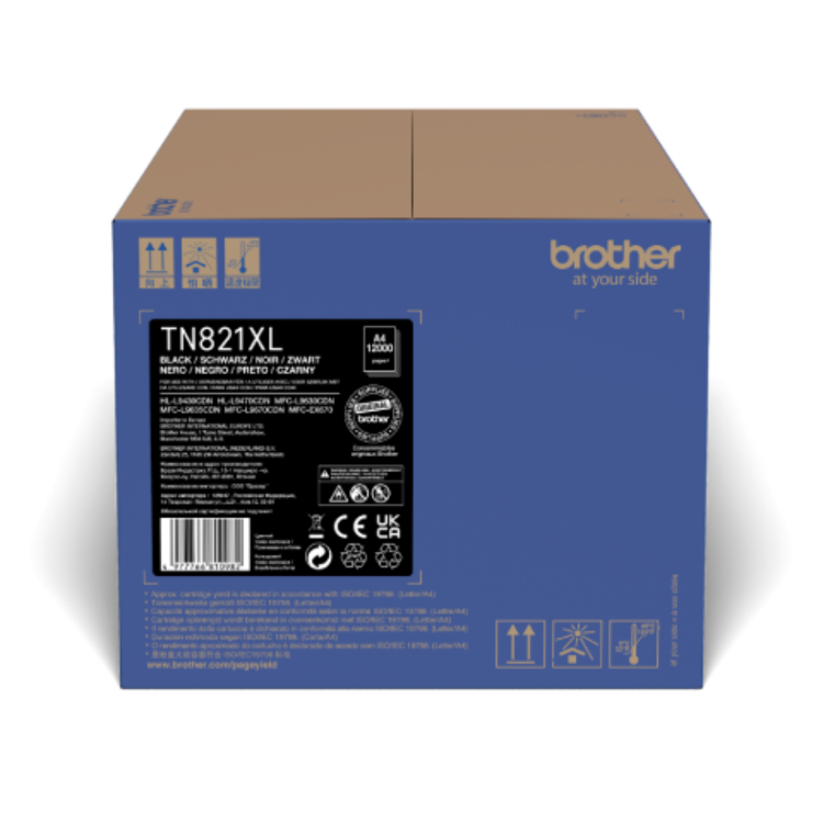 Brother TN-821XLBK High Yield Black Toner Cartridge